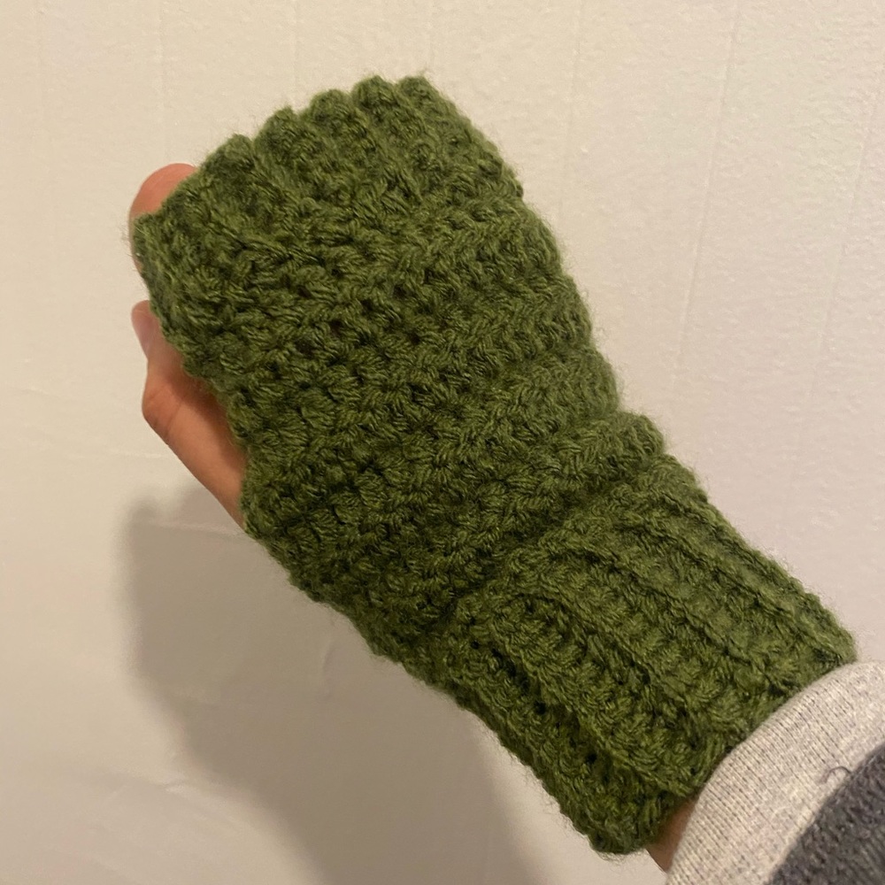 Handmade crochet fingerless hand warmers